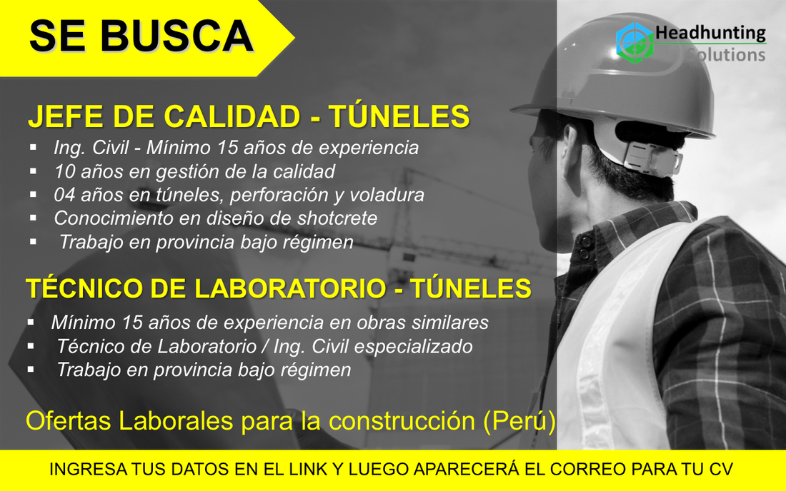 Convocatoria 1 - Residente de Obra Senior